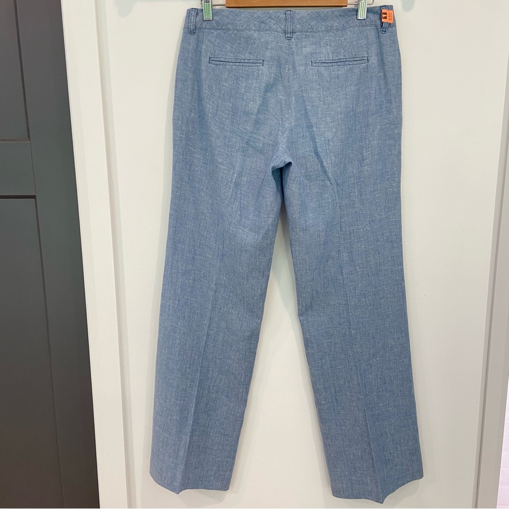 Michael Kors trousers pant wide leg light blue linen &cotton blend lightweight 8 - Picture 9 of 16